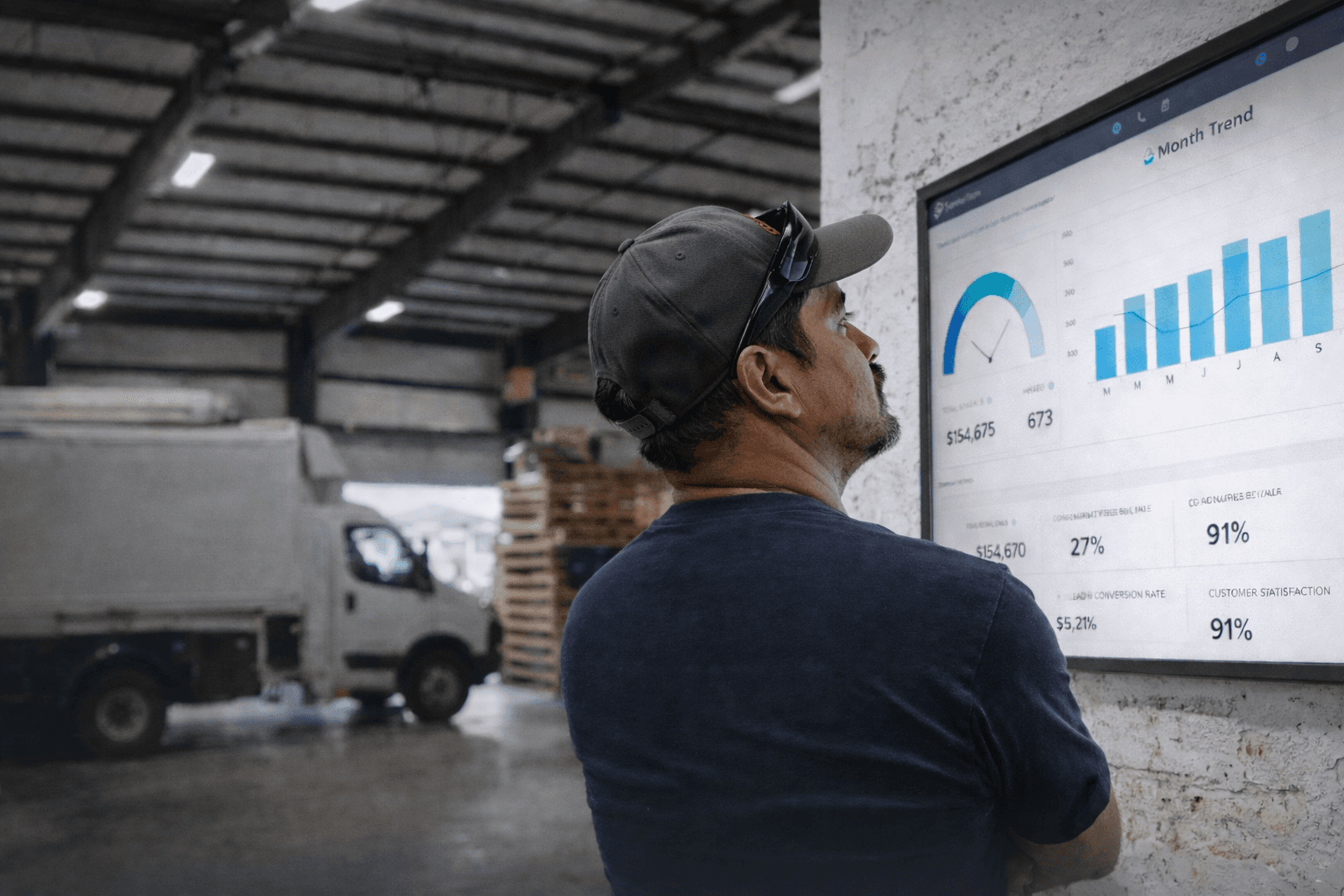 Fleet and logistics at a job site